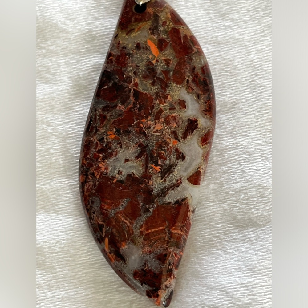Polished Polychrome Jasper Pendant